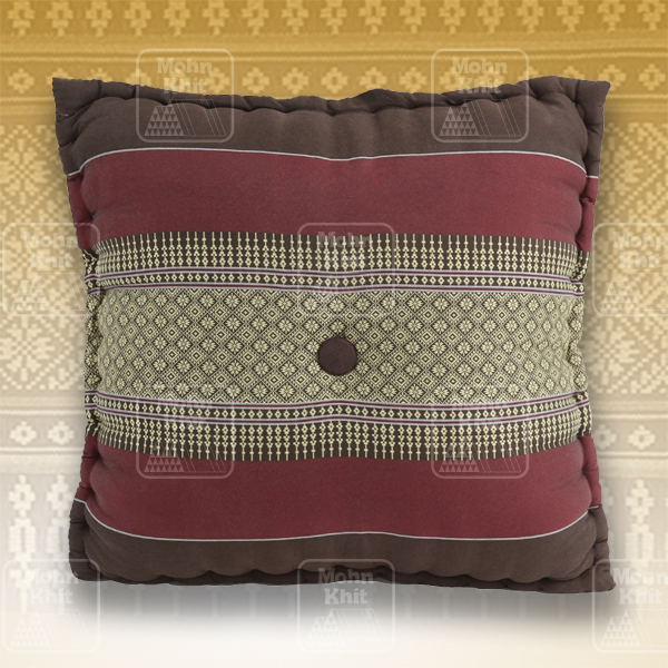 หมอนอิงเจาะกระดุมเล็ก 38x38 Cm, Thai Leaning Cushions backrest Khit, Pillow Small 38x38Cm Kapok100%