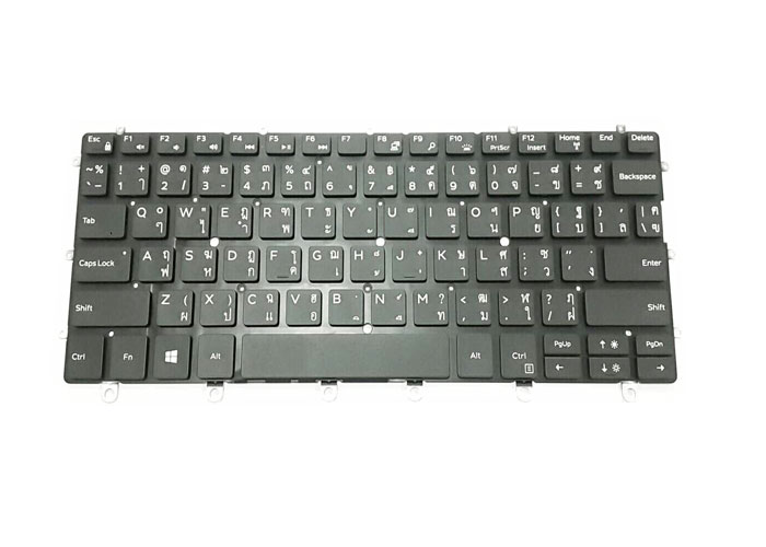 Keyboard Dell XPS 13 9365, คีย์บอร์ด มีไฟ Backlit แป้นพิมพ์ Thai/Eng Dell XPS N11V1 ของแท้รับประกันศูนย์ Dell Thailand On-site Service