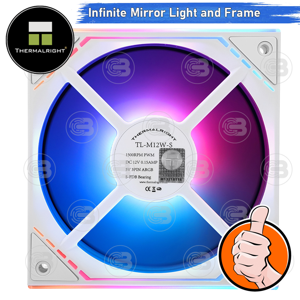 [CoolBlasterThai] Thermalright TL-M12W-S A-RGB Fan Case (size 120 mm.) ประกัน 3 ปี