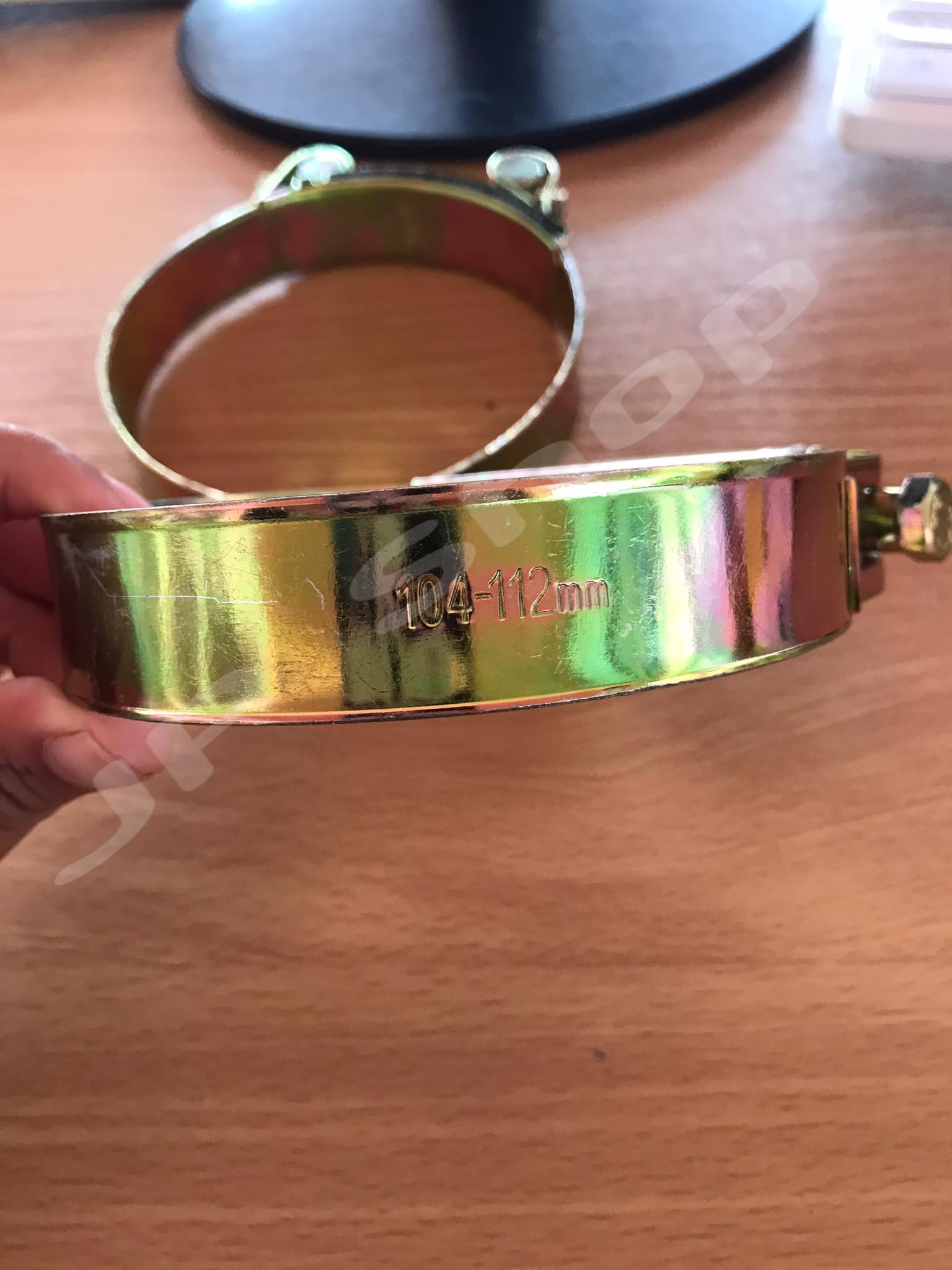 เข็มขัดรัดท่อชุบซิงค์ ปลอกรัดชุบซิงค์ขนาด 104-112 มม. #104112 สายรัดท่อ กิ๊บรัดท่อ ปลอกรัดท่อ อย่างดี ราคา/ชิ้น