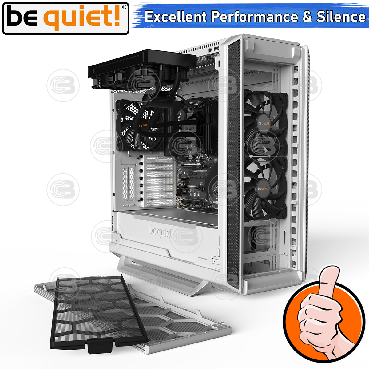 [CoolBlasterThai] Be Quiet SILENT BASE 802 Window White PC Case (BGW40) ประกัน 3 ปี