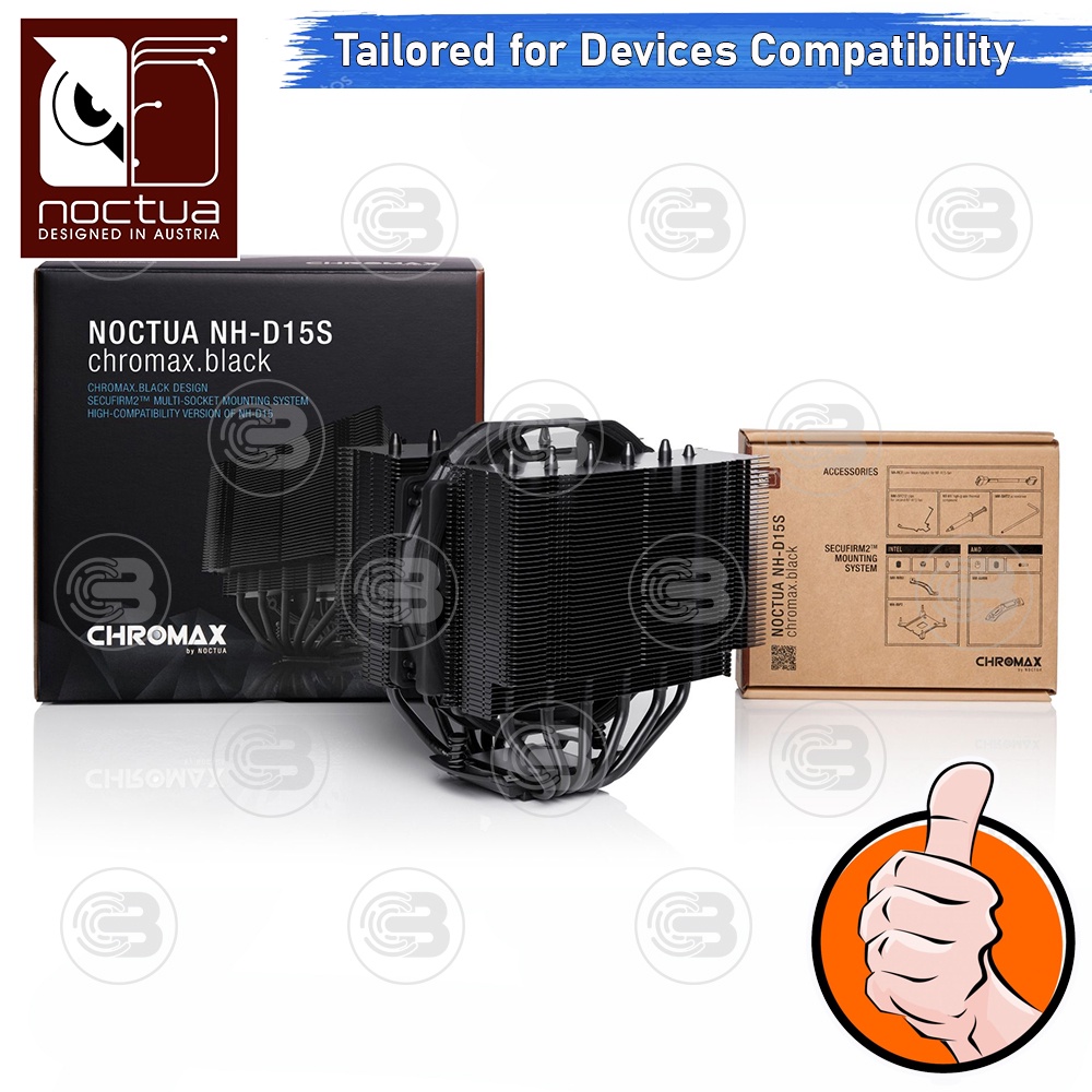 [CoolBlasterThai] Noctua NH-D15S chromax.black Heat Sink CPU Cooler (AM5/LGA1851 Ready) ประกัน 6 ปี
