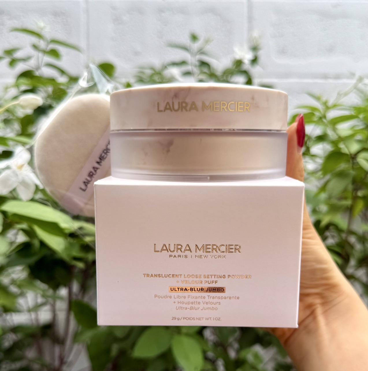 Laura Mercier Jumbo Translucent Loose Setting Powder Ultra-Blur 29g. & Velour Puff เซตแป้งจัมโบ้ + พัฟฟ์ รุ่นเบลอรูขุมขน