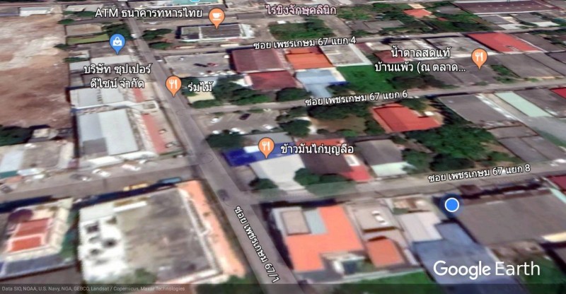 ขายและเช่า ทาวน์โฮม ถ.เพชรเกษม 67/1 แขวงหลักสอง เขตบางแค กรุงเทพ / พื้นที่ 3 ชั้น 20 ตารางวา