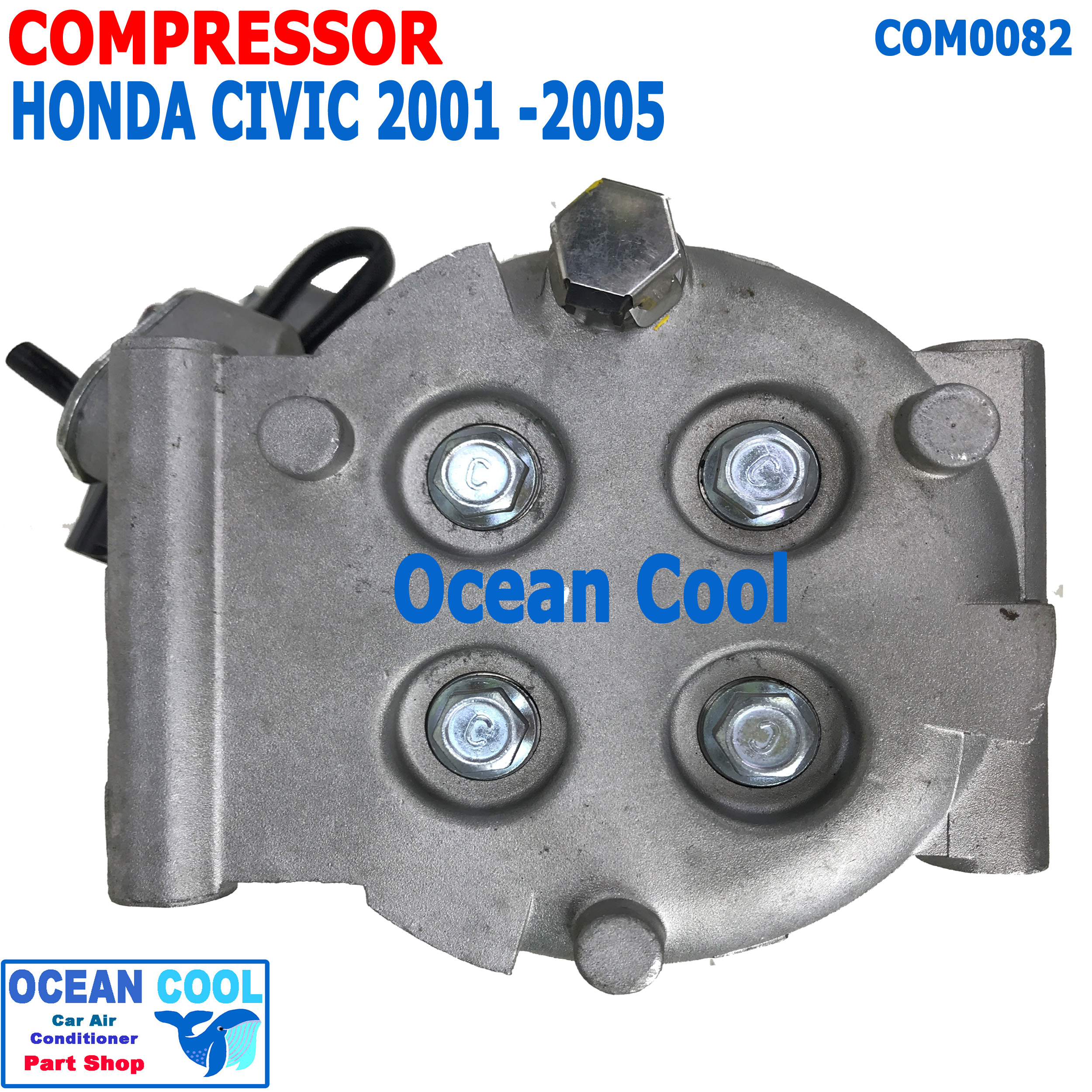 คอมเพลสเซอร์ ฮอนด้า ซีวิค 2001 - 2006 ไดเมนชั่น COM0082 Compressor For HONDA CIVIC VII 1.4L 16V คอมแอร์ คอม คอมเพสเซอร์ ซีวิก SANDEN TRSA09 2002 2003 2004 2005