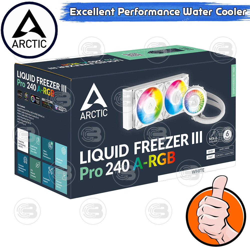 [CoolBlasterThai] ARCTIC Liquid Freezer III Pro 240 A-RGB White (All-In-One CPU Water Cooler) (LGA1851/1700/AM5/AM4)