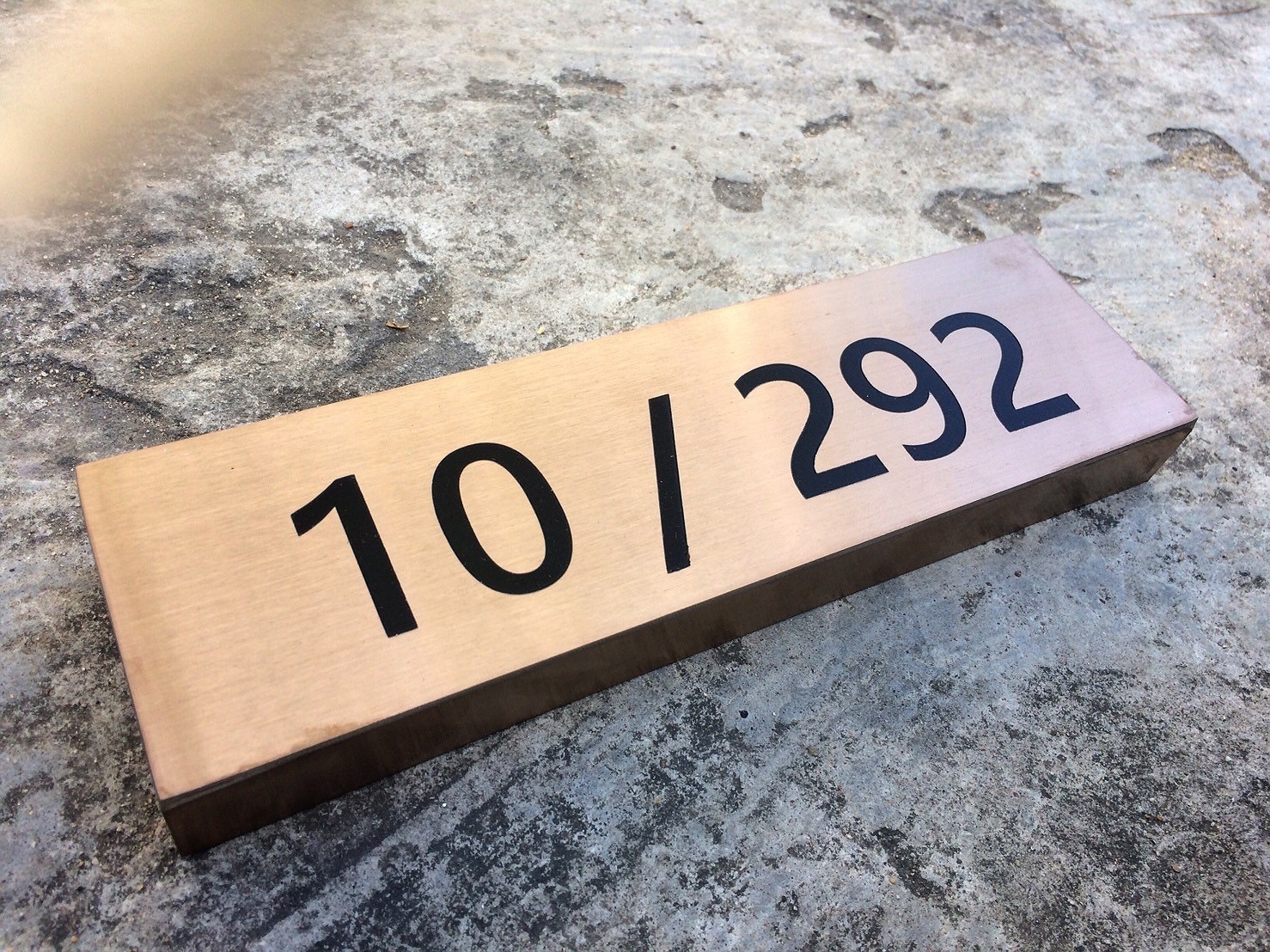 ป้ายเลขที่บ้าน แผ่นเรียบกัดกรด