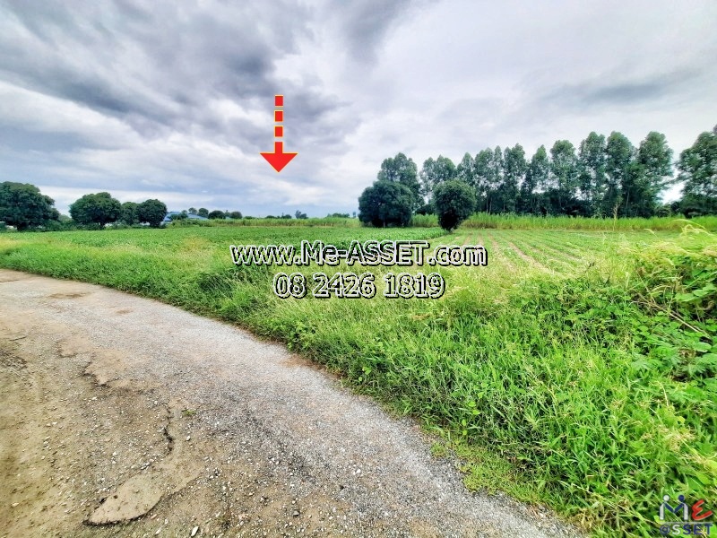 ขายที่ดินเปล่า ย่าน เลียบคลองชลประทาน ม่วงตารศ ห้วยขวาง กำแพงแสน นครปฐม : ใกล้บ้านสวนชมจันทร์ และชวาลันรีสอร์ท : 4 ไร่