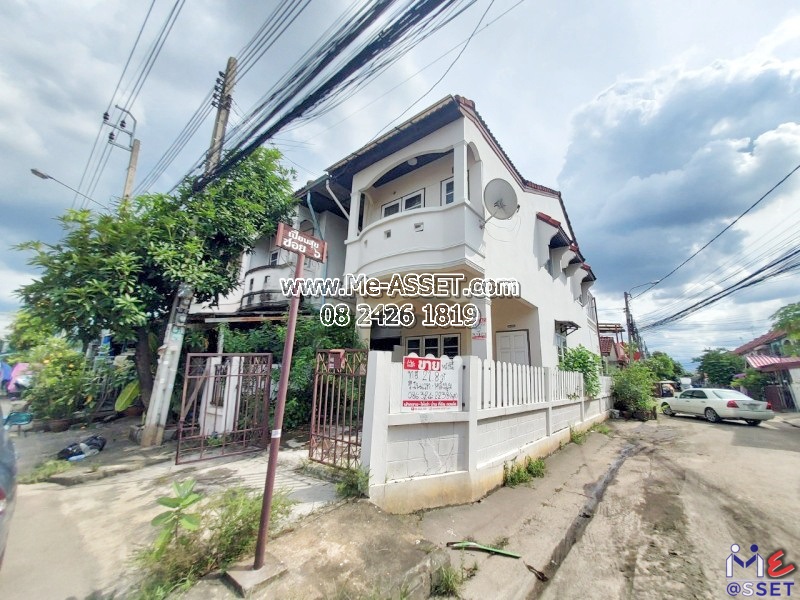 ขายทาวน์เฮ้าส์ หลังมุม ถนนเมน ย่าน วัดกู้ บ้านใหม่ บางพูด ติวานนท์ ปากเกร็ด : ม.เปี่ยมสุข : 2 ชั้น 21.8 ตร.วา