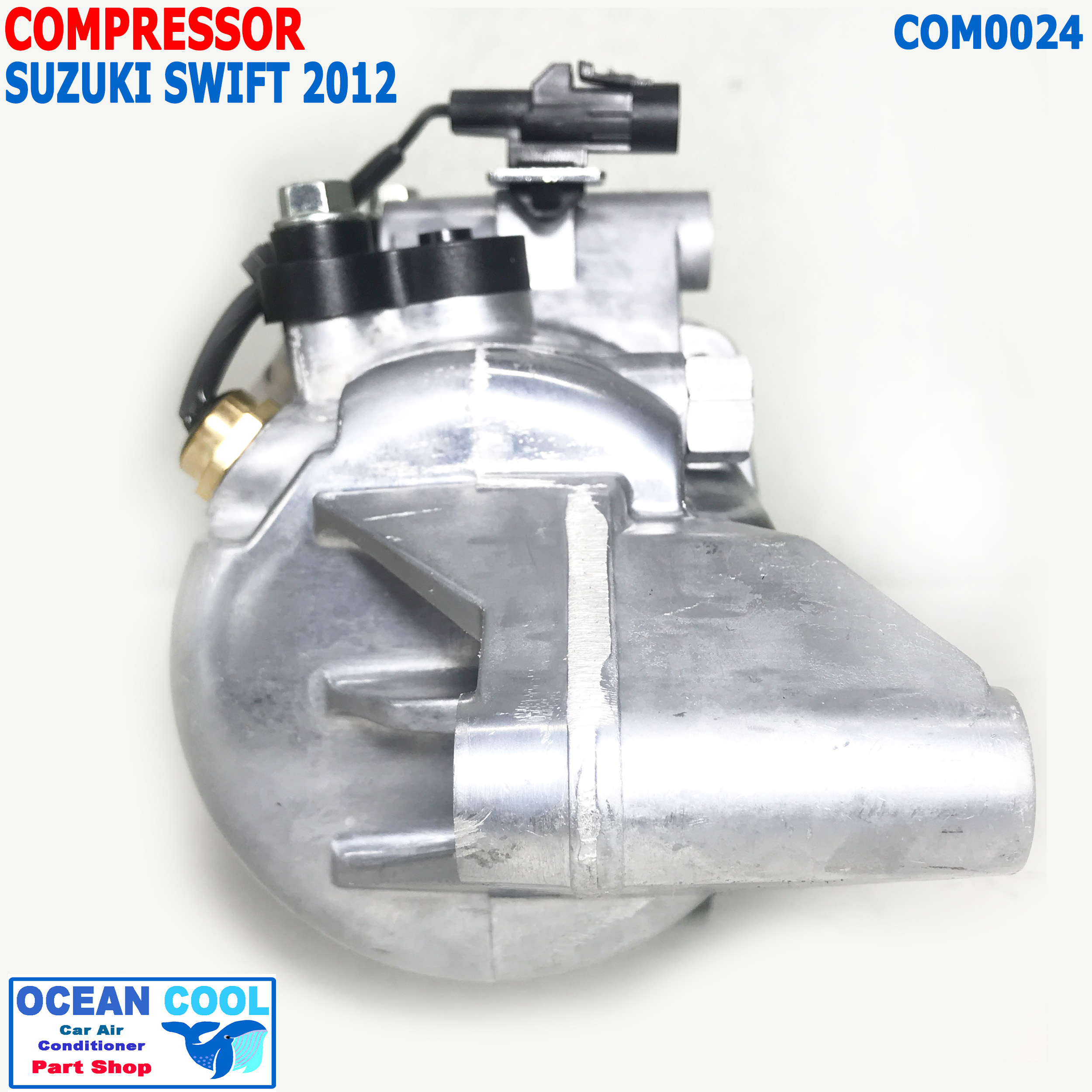 คอมเพรสเซอร์ ซูซูกิ สวิฟ 2012 - 2015 COM0024 Compressor Suzuki SWIFT 2013 2014 R134A คอมแอร์รถยนต์ คอมแอร์ คอมเพลสเซอร์ คอม พ.ศ. 2555 ถึง 2558 อะไหล่ แอร์ รถยนต์ 2556 2557