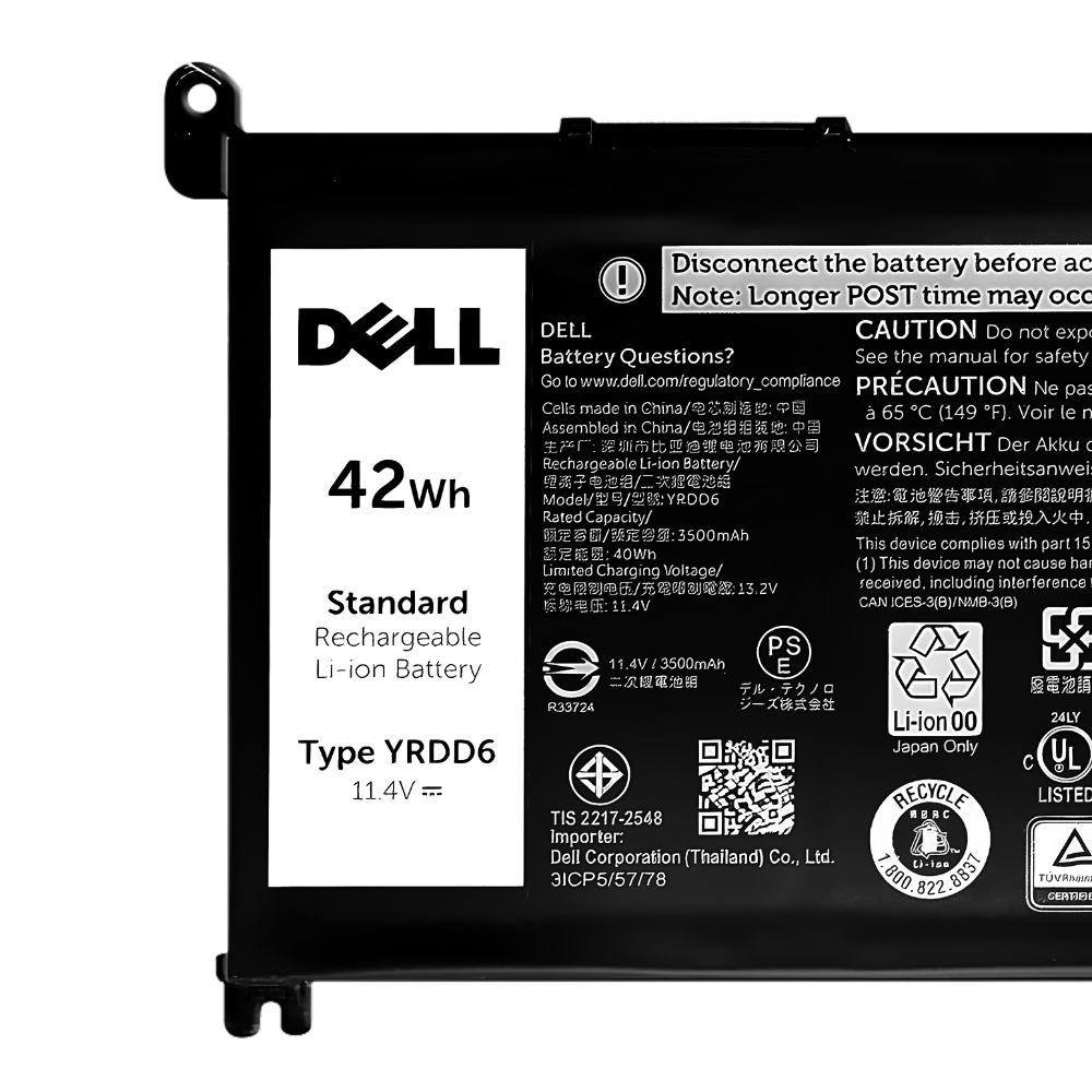 Battery Dell Latitude 3190, 3190 2-in-1, 3-Cell 42Wh, แบตเตอรี่ YRDD6 ของแท้รับประกันศูนย์ Dell Thailand ราคาไม่แพง