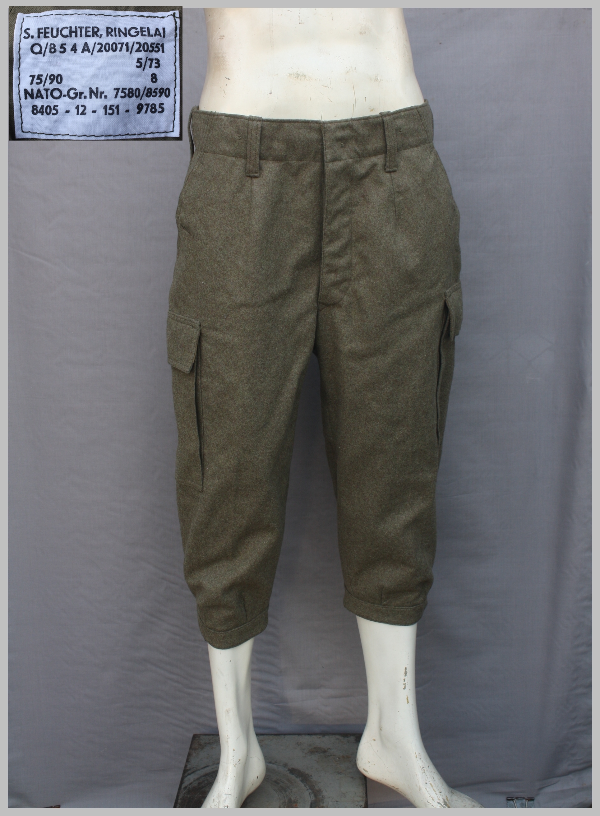 ขายแล้ว กางเกงทหารเยอรมันผ้า wool