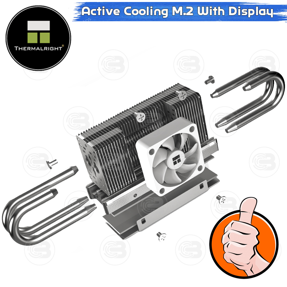 [CoolBlasterThai] Thermalright HR-10 2280 PRO Digital WHITE SSD M.2 COOLING KIT With Heatpipe