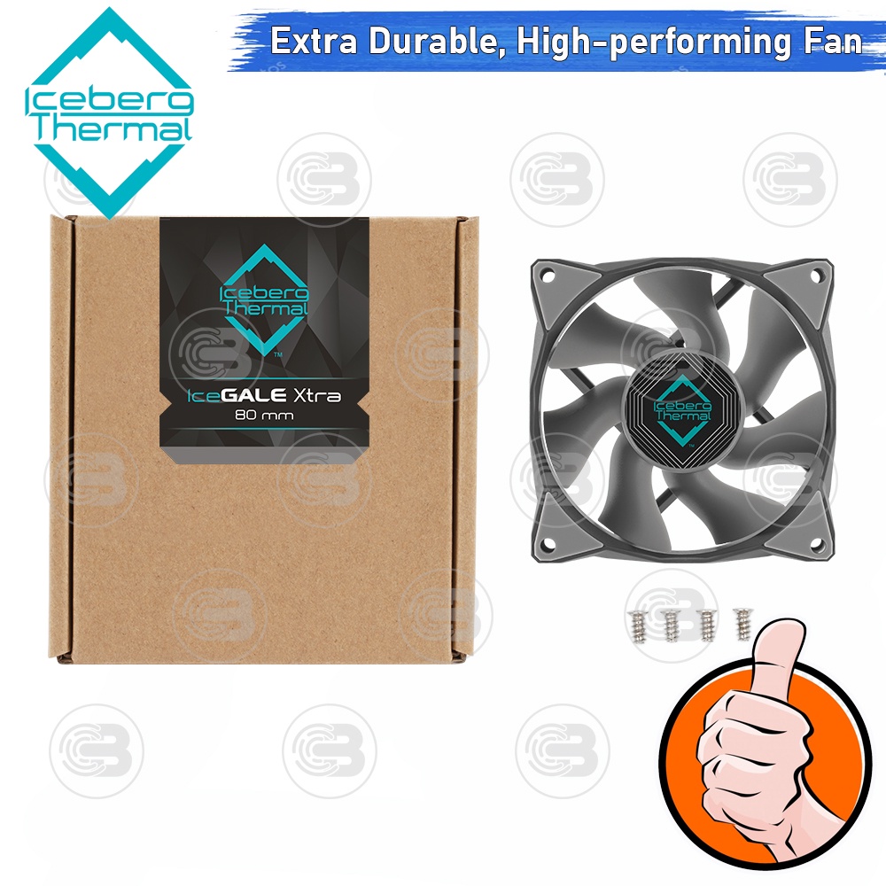[CoolBlasterThai] Iceberg Thermal IceGALE Xtra 80 Gray Fan Case (size 80 mm.) ประกัน 6 ปี