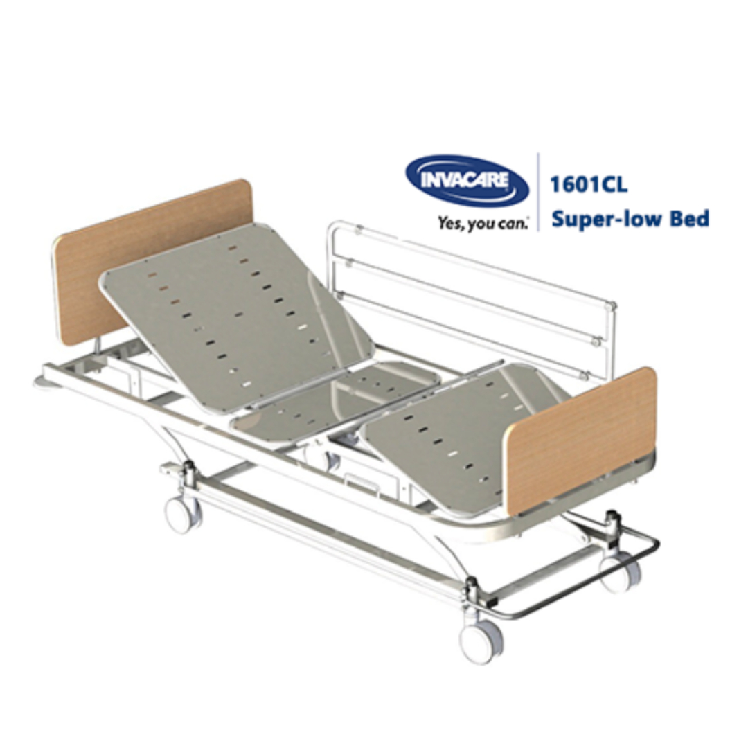 เตียงผู้ป่วยไฟฟ้า สินค้าแบรนด์ USA ยี่ห้อ Invacare รุ่น 1601CL Bed ปรับได้ต่ำพิเศษเพิ่มความปลอดภัย มอเตอร์ Linak เดนมาร์ก รับประกันศูนย์ไทย 6 ปี