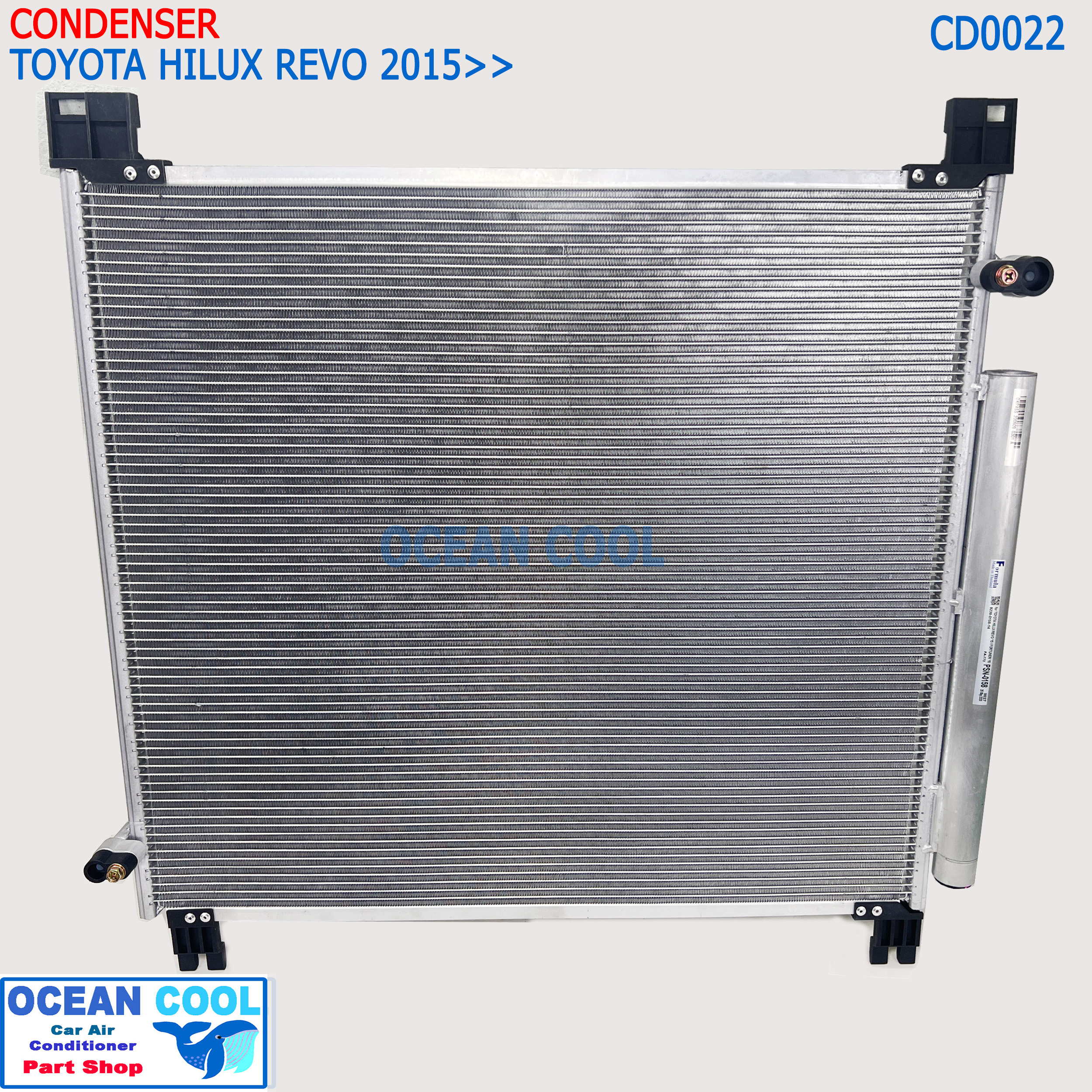 แผงแอร์ โตโยต้า รีโว่ 2015 - 2019 CD0022 CONDENSER toyota hilux revo คอนเดนเซอร์ แผงคอยล์ร้อน โตโยต้า รีโว้ พ.ศ. 258 ถึง 2563 อะไหล่ แอร์ รถยนต์ ดีเซล เบนซิน
