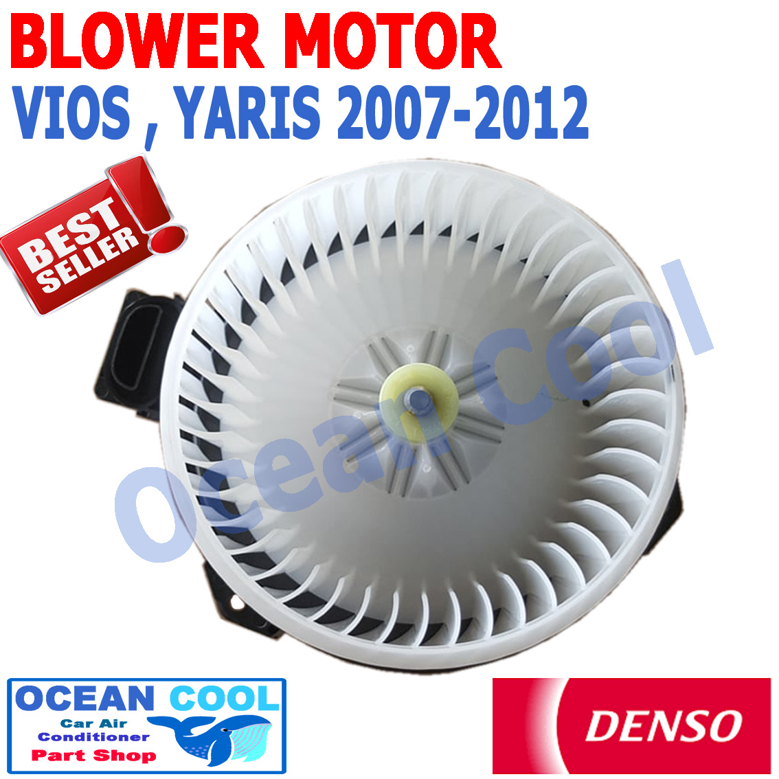 โบลเวอร์ มอเตอร์ วีออส , ยาริส 2007 - 2012 BW0012 DENSO แท้ MA116360-15204D เป่า พัดลม แอร์ พัดลมแอร์ โบเวอร์ คอยล์เย็น Blower Motor TOYOTA VIOS YARIS 2008 2009 2010 2011 อะไหล่ แอร์ รถยนต์