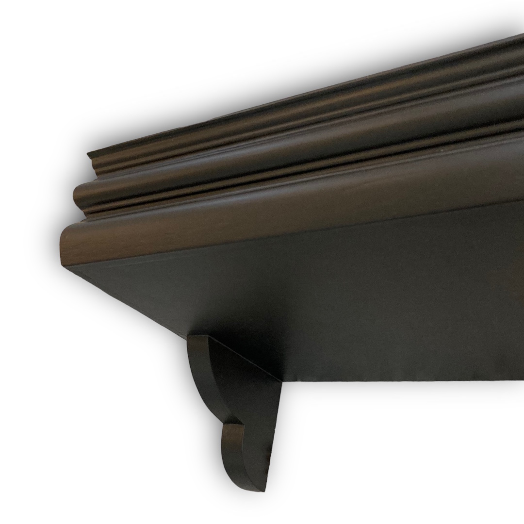 หิ้งกล่องลายบัว สีโอ๊ค