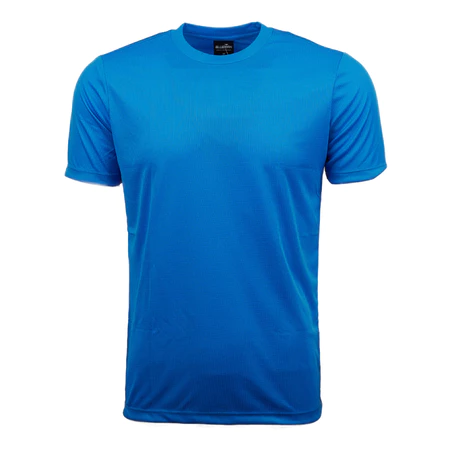 BM008 SPORT COLLECTION เสื้อยืดคอกลม ทอลายผ้าในตัว สีฟ้า
