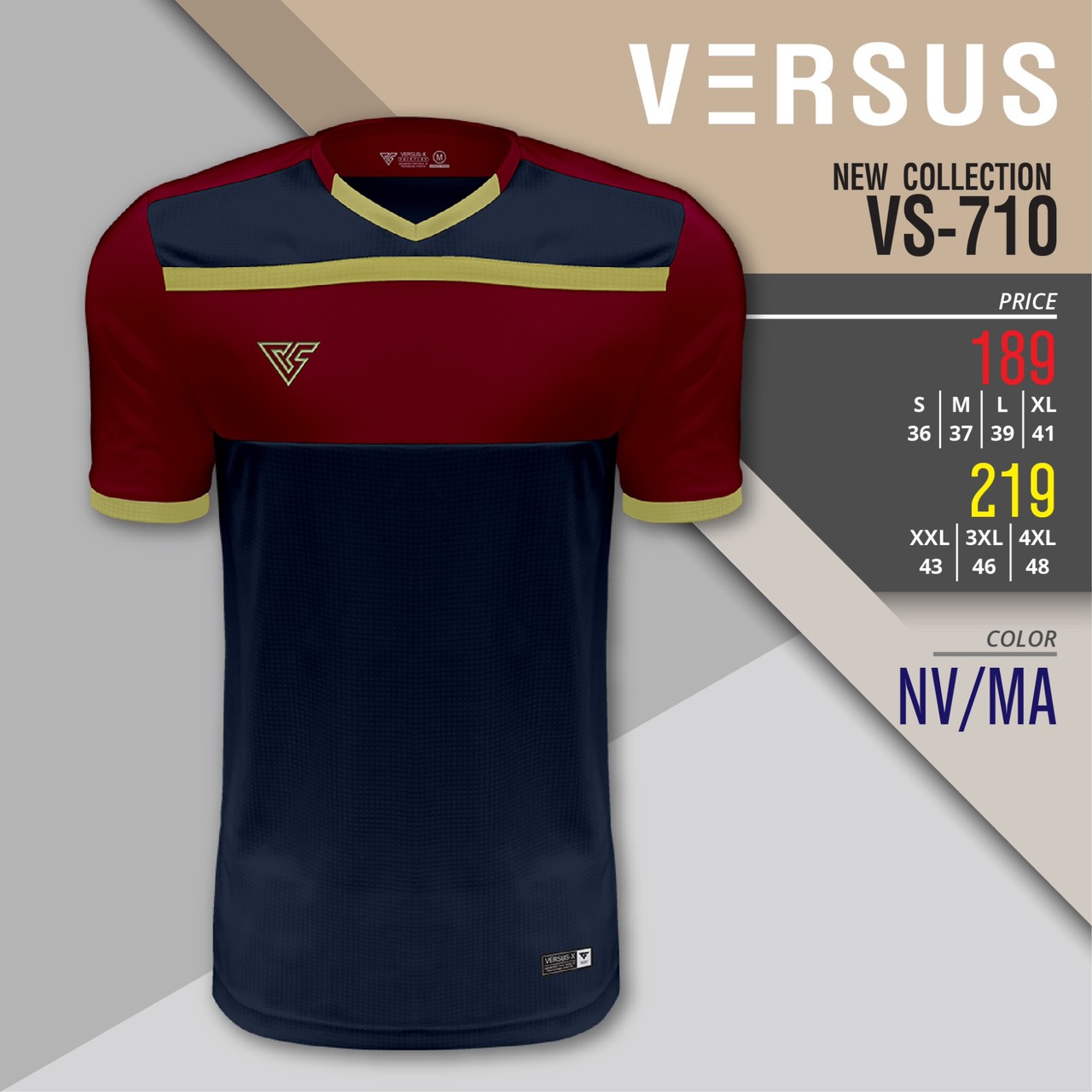VS710 NV เสื้อกีฬาชายกรมท่า