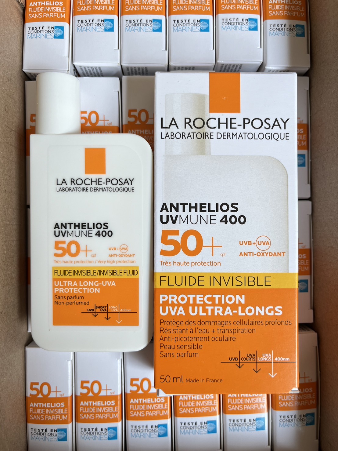 La Roche-Posay Anthelios UVMune 400 Fluid Fragrance-Free SPF50+ 50ml. กล่องแบน อัลตร้าไลท์ ฟลูอิด ผิวผสม/ผิวธรรมดา