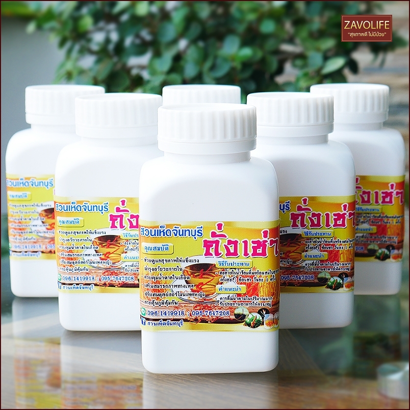 รากเห็ดถั่งเช่าสีทอง บดผง ดื่มบำรุงสุขภาพ น้ำหนัก 200 กรัม