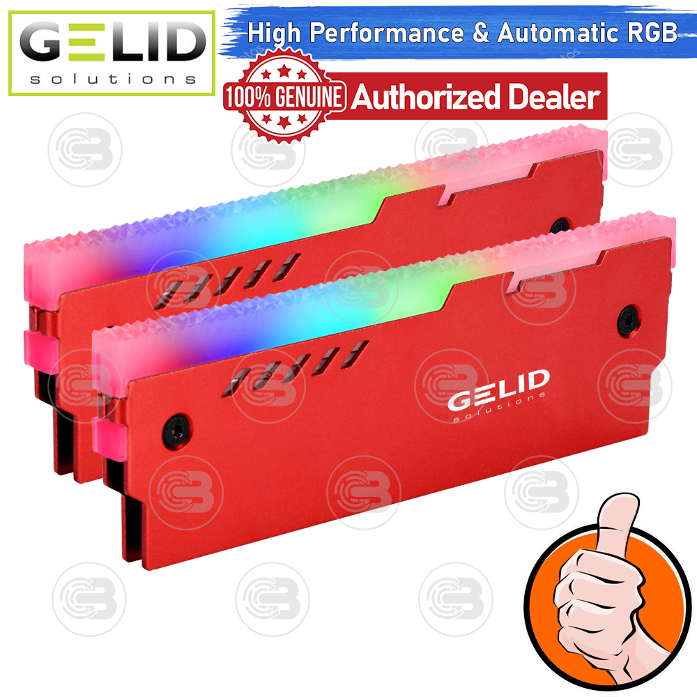 [CoolBlasterThai] GELID LUMEN RGB RAM COOLER (RED) ประกัน 2 ปี