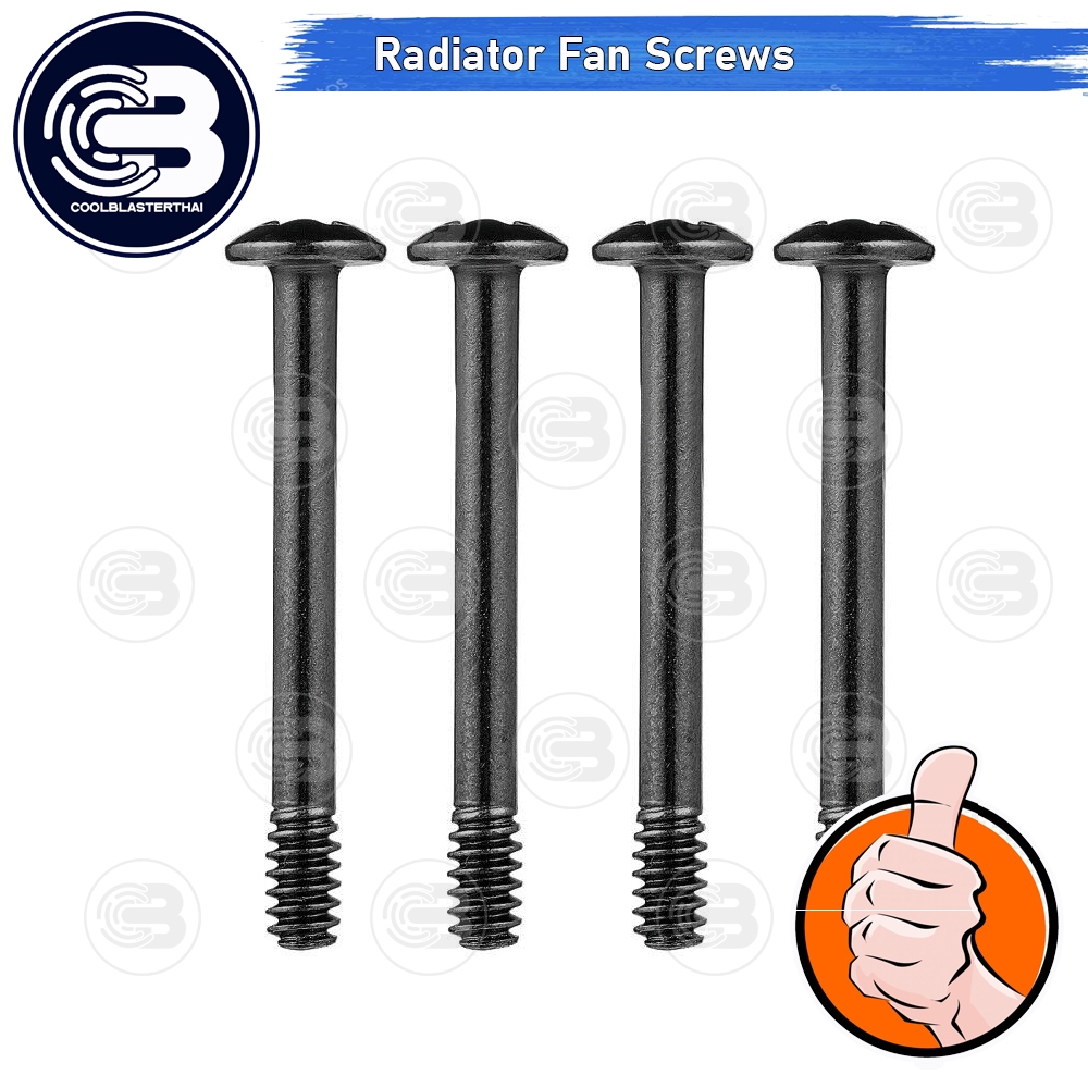 [CoolBlasterThai] Thermalright Radiator Fan Screws Steel X4 (Black Chrome)