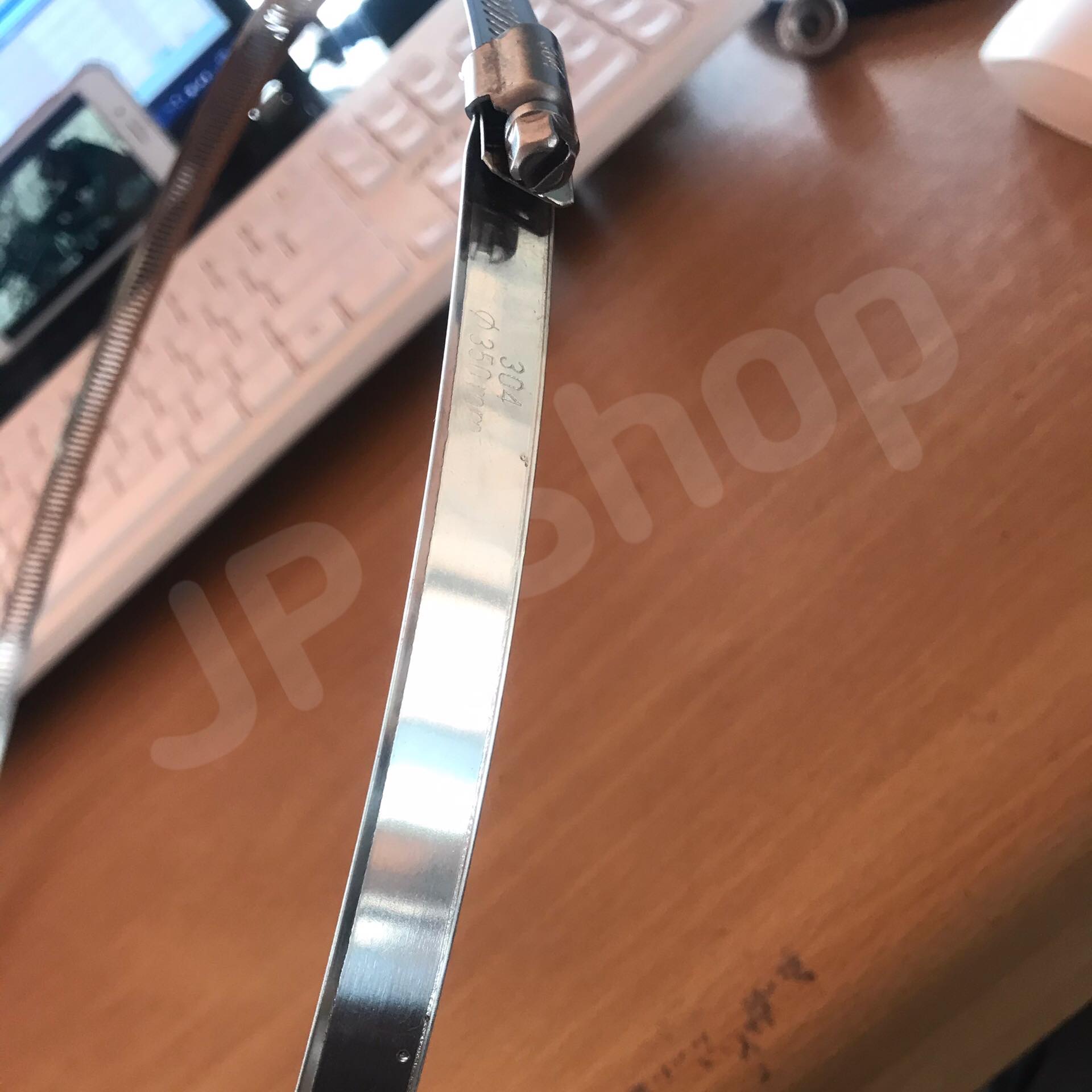 ปลอกรัดเส้นผ่านศูนย์กลาง350 (12 มม.) แคลมป์รัดท่อสแตนเลส 304 #00350