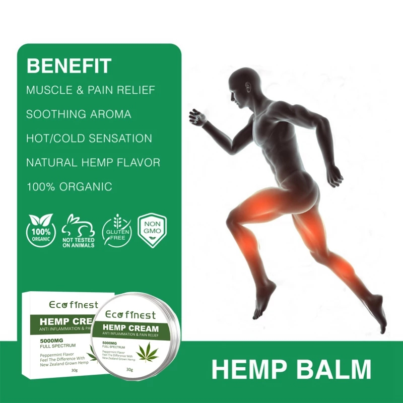 Eco Finest Hemp Cream ( CBD 5000mg ) แก้ปวดและอักเสบของกล้ามเนื้อและผิวหนัง