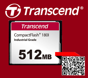 TransCend, Compact Flash Card, CF Card,512Mb,CF180,CF180I,Industrial Grade,Industrial Temp,TS512MCF180I