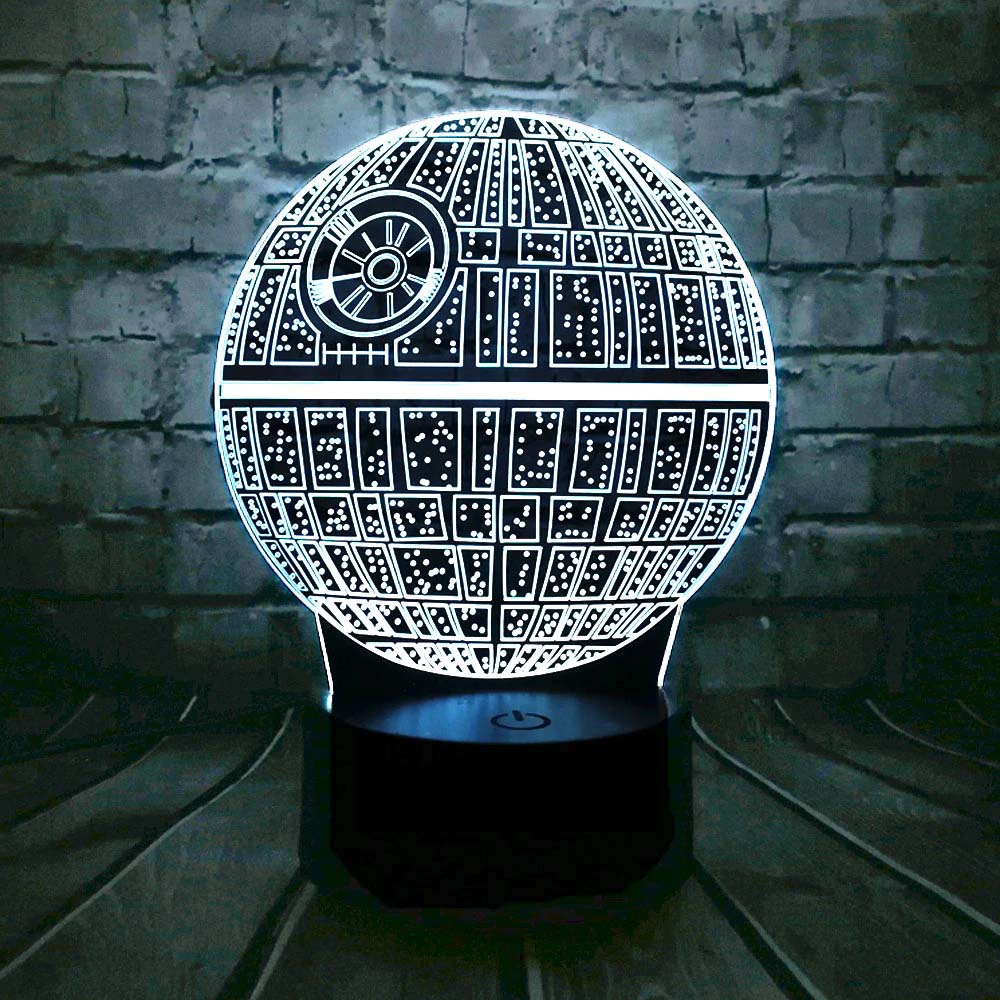 โคมไฟ 3D LED 7 Color (รุ่นรีโมท) Death Star I - Star Wars Lamp