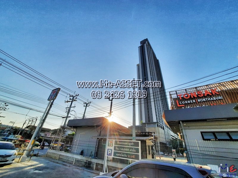 ขายคอนโดริมแม่น้ำเจ้าพระยา ใกล้รถไฟฟ้า ย่าน ตลาดต้นสัก แยกพระนั่งเกล้า สนามบินน้ำ : เดอะโพลิแทนรีฟ The Politan Rive : 31.12 ตร.เมตร