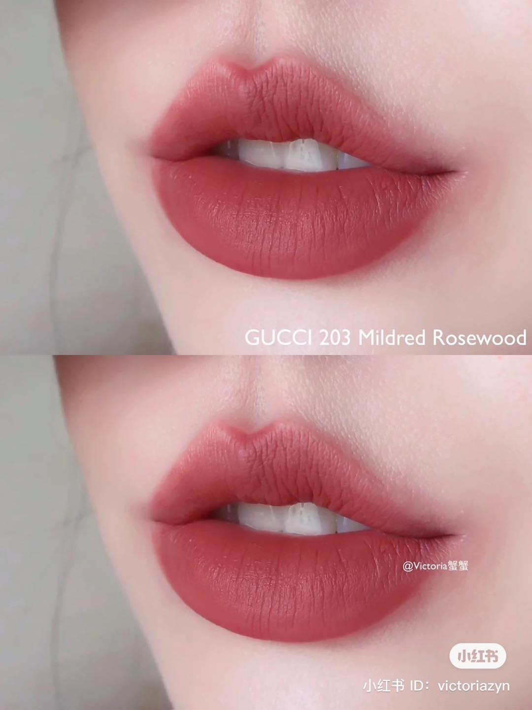 กล่องเทสเตอร์ Gucci Lipstick Rouge A Levres Liquid Mat Lip Colour 6.5ml. สี #203MildredRosewood ลิปแมท ลิควิดแมทกำมะหยี่