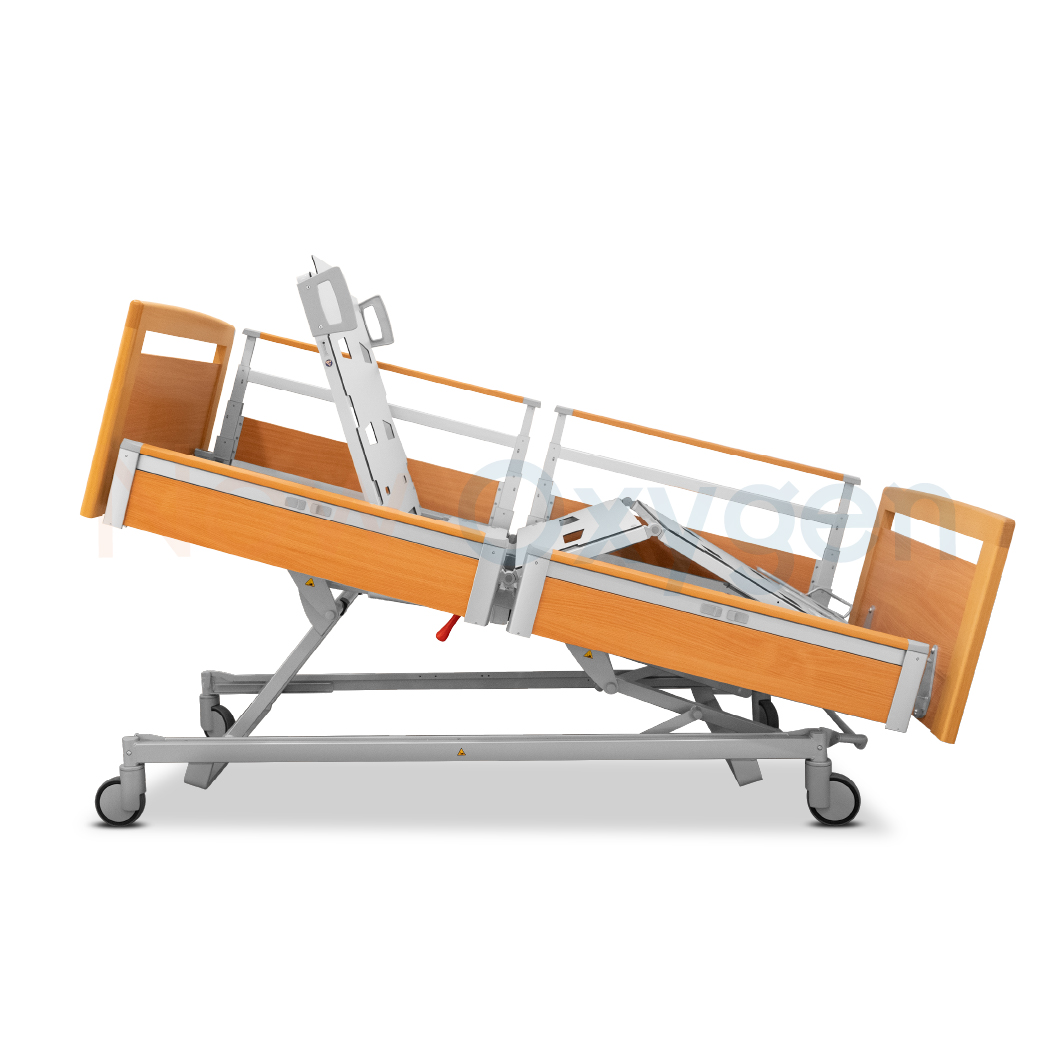 เตียงผู้ป่วยสูงอายุไฟฟ้า ดีไซน์แบบไม้ 7 ฟังก์ชั่น ยี่ห้อ HAELVOET รุ่น Lago Care รับประกันศูนย์ไทย 6 ปี