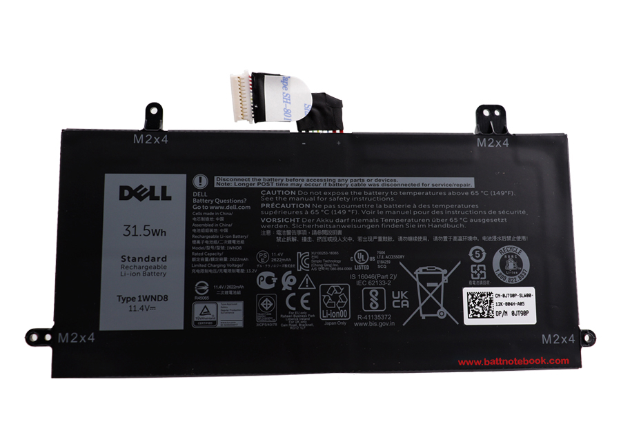 Battery Dell Latitude 5290 2in1 31.5Whr 1WND8 แบตเตอรี่ Dell 5290 แท้ ตรงรุ่น ประกันศูนย์ Dell Thailand ราคา พิเศษ