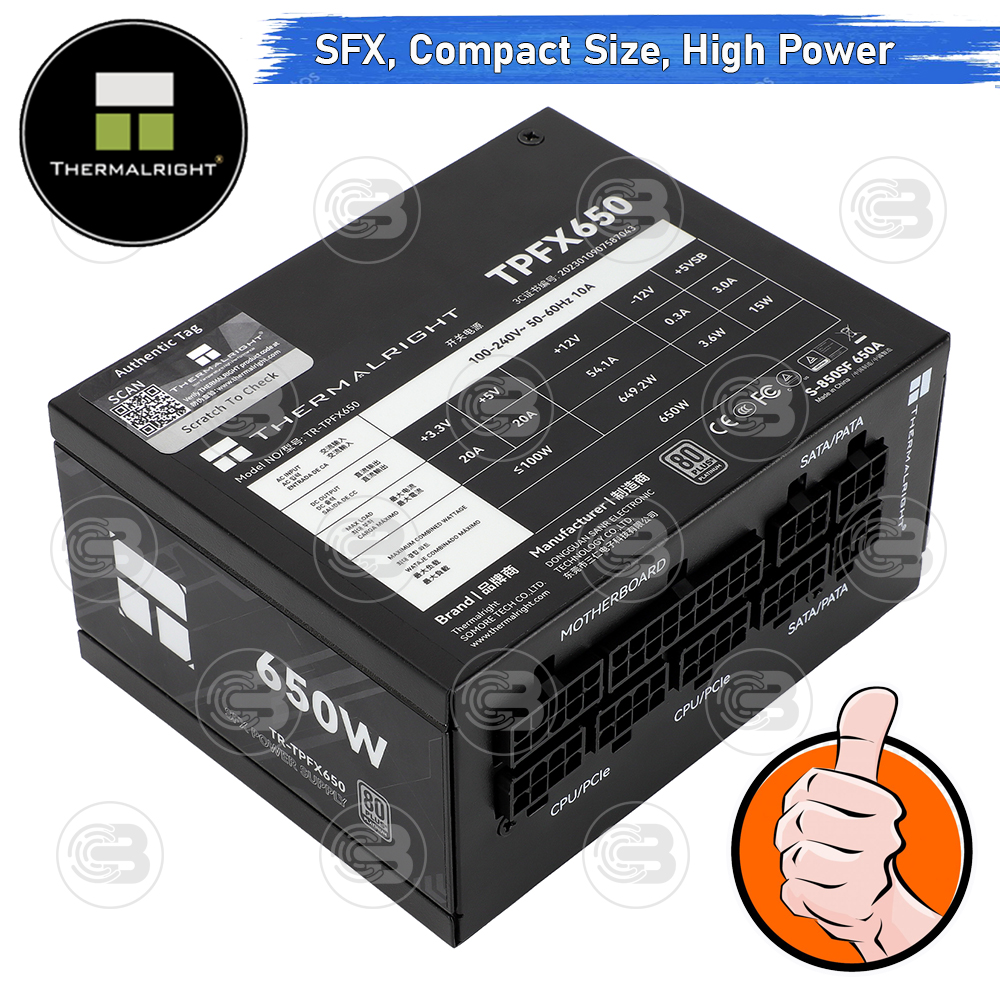 [CoolBlasterThai] Thermalright SFX Power Supply 650W 80 Plus Platinum Embossed Full Modular (TPFX 650) ประกัน 7 ปี