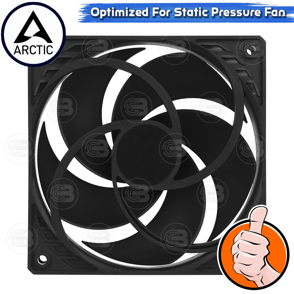 [CoolBlasterThai] ARCTIC P12 BLACK (120 mm.) X5 Value Pack PC Fan Case ประกัน 6 ปี