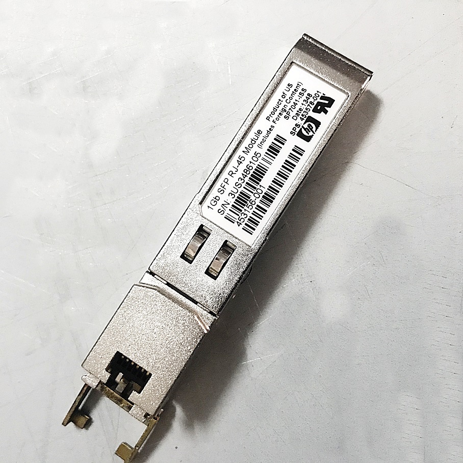 Refurbished, HP 453156-001 453578-001 [TorCompTH Thailand] HP 1GB SFP RJ-45 Module