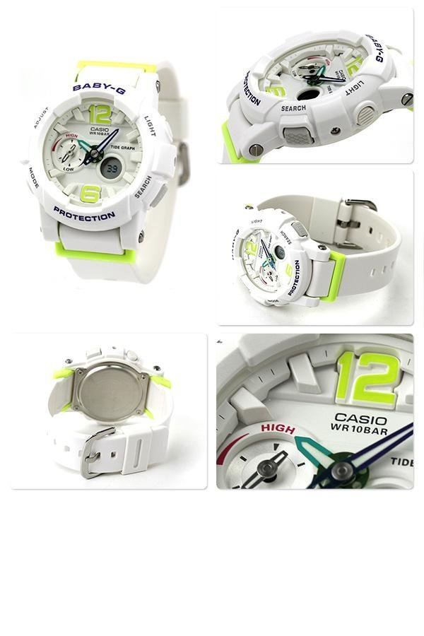 Casio Baby-G นาฬิกาข้อมือ สายเรซิ่น รุ่น BGA-180-7B2DR - White