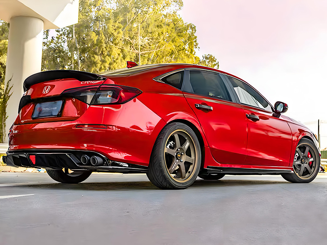 ชุดลิ้นหลัง ดิฟฟิวเซอร์ท่อคู่ Civic FE e:HEV/TURBO รุ่น FE180