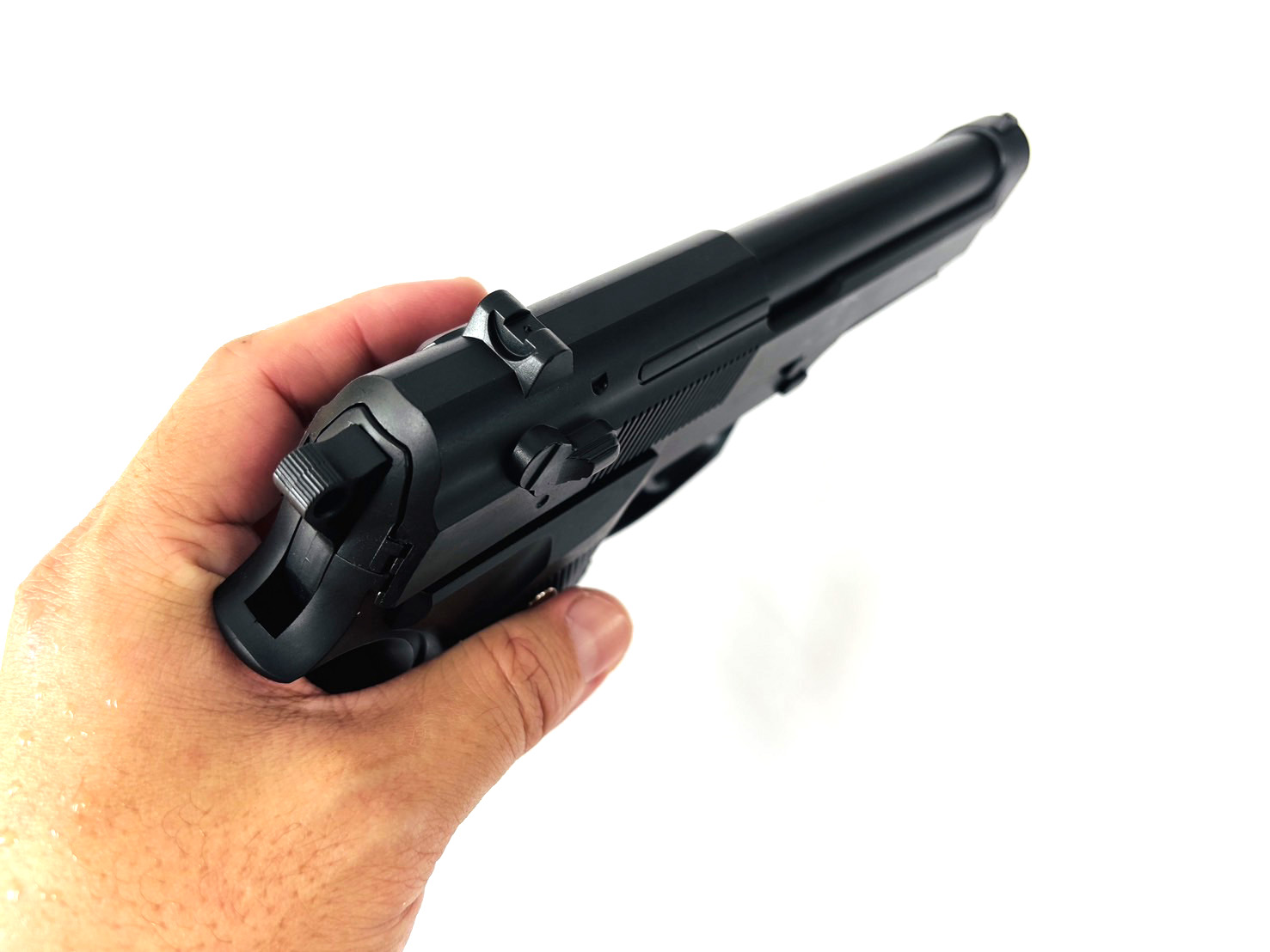 ปืนอัดลมสั้น รุ่น Beretta ระบบชักยิงทีละนัด