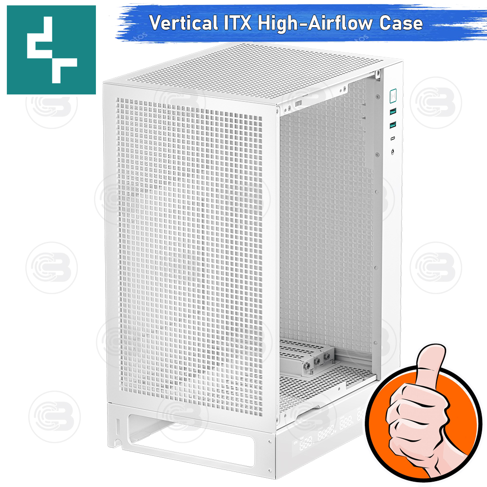 [CoolBlasterThai] DEEPCOOL CH170 WH Digital Vertical ITX High-Airflow PC Case WHITE ประกัน 1 ปี