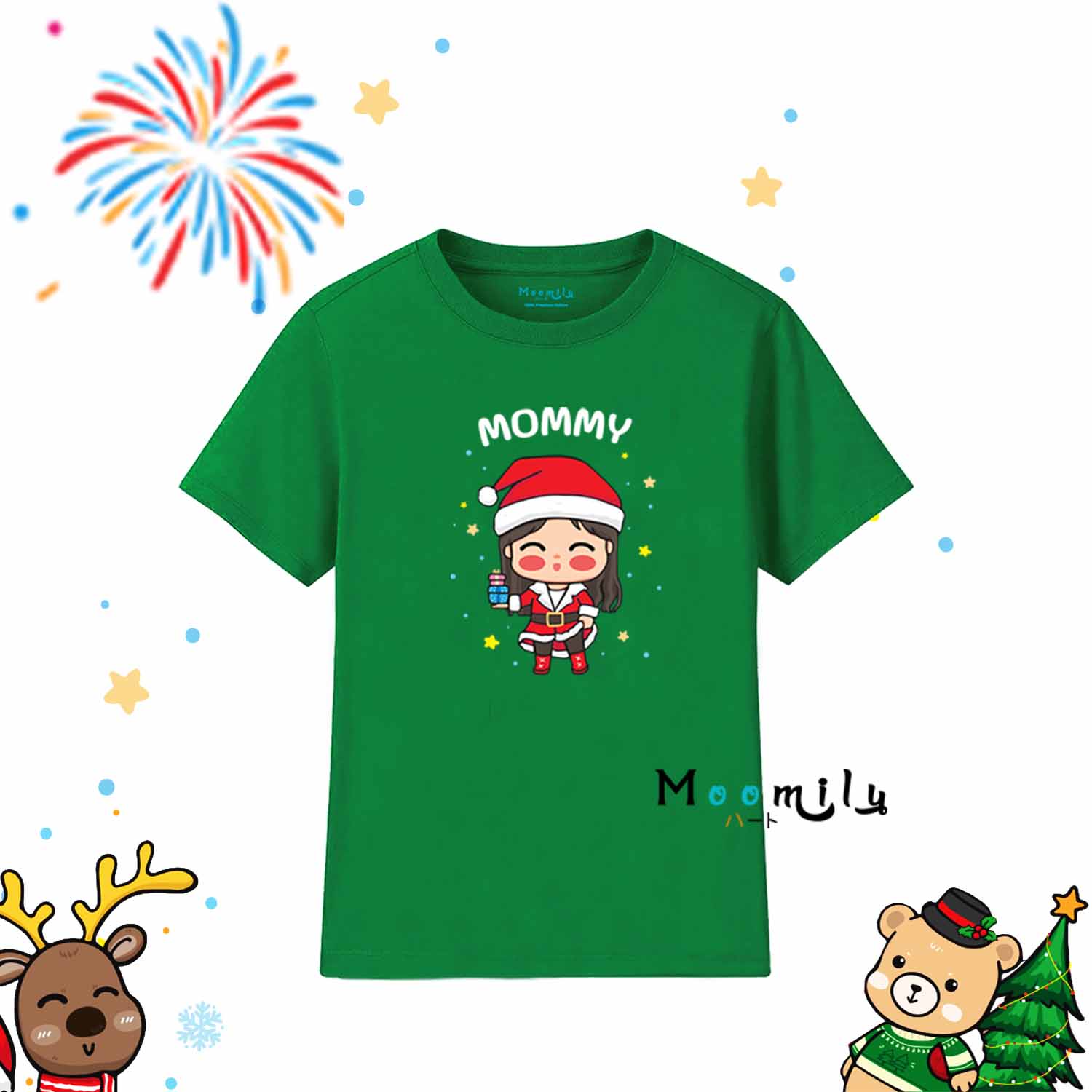 เสื้อคริสต์มาส เสื้อคริสมาสต์ ซานต้า เสื้อครอบครัวพ่อแม่ลูก MMLFAMILYXMAS Christmas shirt เสื้อทีม เสื้อแก๊งค์ เด็ก ถึง ไซส์ใหญ่