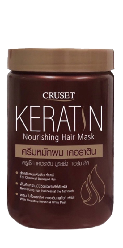 แท้พร้อมส่ง‣ Cruset Keratin Nourishing / Cooling Hair Mask 900ml มาส์กผม ครูเซ็ท