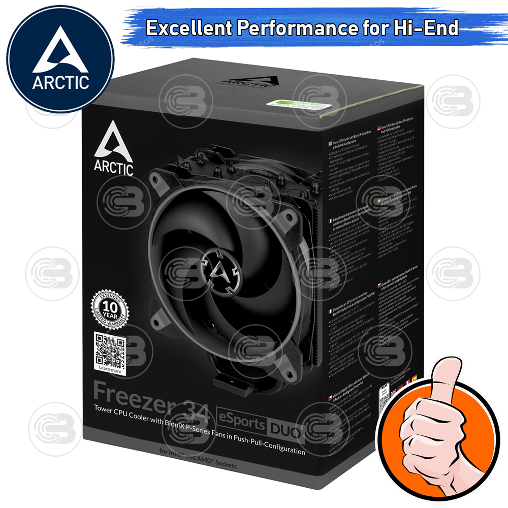 [CoolBlasterThai] Arctic Freezer 34 eSports DUO Tower CPU Cooler (Grey) (LGA1851/AM5 Ready)
