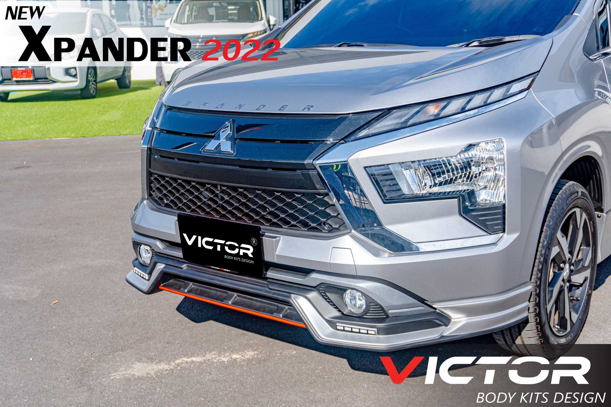 ชุดแต่ง ชุดสเกิร์ต Mitsubishi Xpander 2022-2025 รุ่น VICTOR V.2