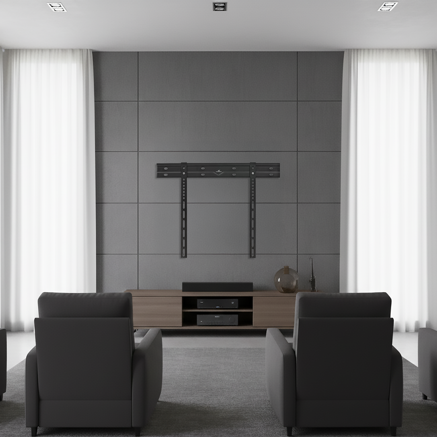Zeno HF60 ขาแขวนทีวี 40"-80" แบบ Ultra-Slim Fixed TV Wall Mounts, Max VESA 600x400 mm., Weight Capacity 50 kg.