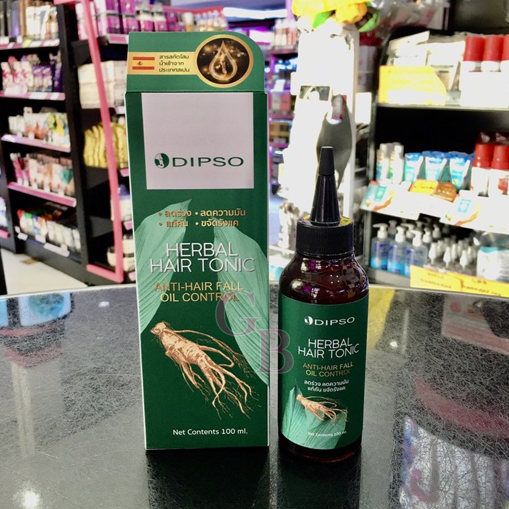 แท้พร้อมส่ง• DIPSO HERBAL HAIR TONIC Anti-Hair Fall Oil Control 100ml ดิปโซ่ แฮร์โทนิค