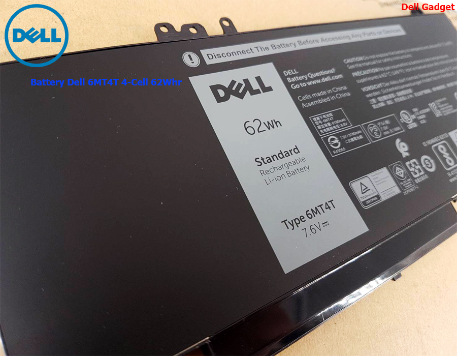 Battery Dell Latitude E5470, 4-Cell, 62Wh, แบตเตอรี่ Dell 6MT4T ของแท้รับประกันศูนย์ Dell Thailand On-site Service
